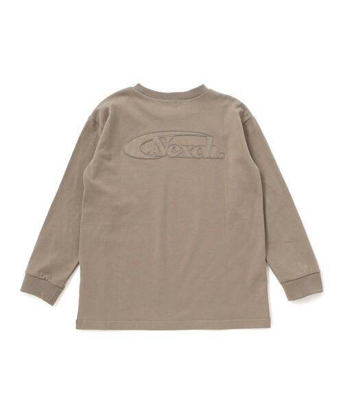 nexchic / ネクシック Tシャツ | バッグロゴパッチ天竺&マルチボーダー長袖Tシャツ(110~150cm) | 詳細6
