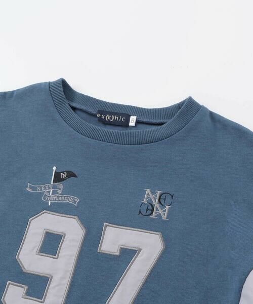 nexchic / ネクシック Tシャツ | 【お揃い】タフタx天竺切り替え長袖Tシャツ(110~150cm) | 詳細12