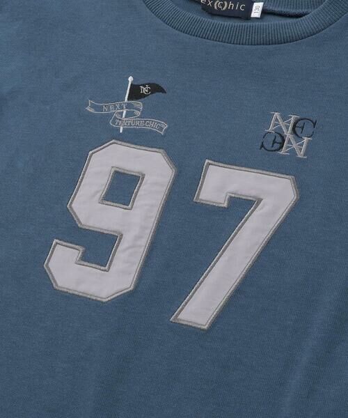 nexchic / ネクシック Tシャツ | 【お揃い】タフタx天竺切り替え長袖Tシャツ(110~150cm) | 詳細13