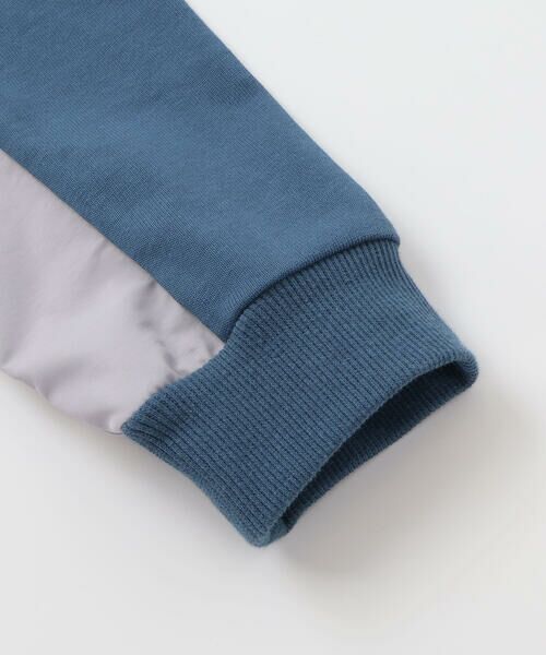 nexchic / ネクシック Tシャツ | 【お揃い】タフタx天竺切り替え長袖Tシャツ(110~150cm) | 詳細15