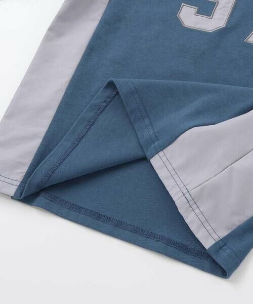 nexchic / ネクシック Tシャツ | 【お揃い】タフタx天竺切り替え長袖Tシャツ(110~150cm) | 詳細17