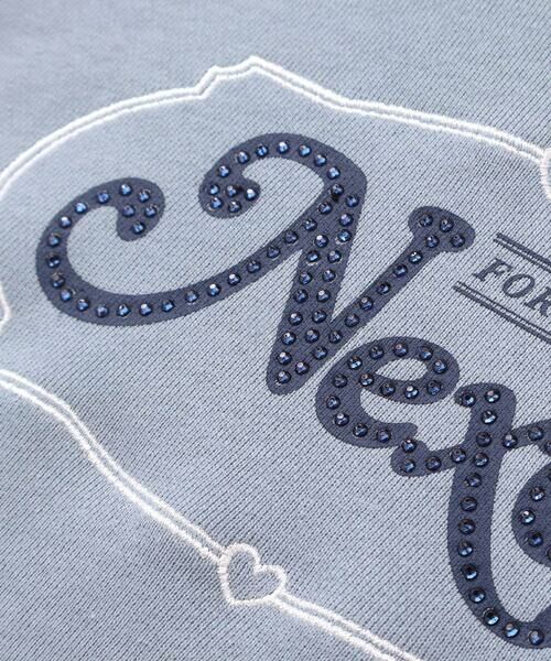nexchic / ネクシック スウェット | 裏毛ラインストーンロゴトレーナーｘ天竺Tシャツセット(110~150cm) | 詳細12