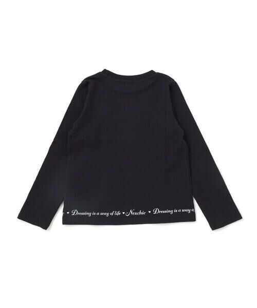 nexchic / ネクシック スウェット | 裏毛ラインストーンロゴトレーナーｘ天竺Tシャツセット(110~150cm) | 詳細16