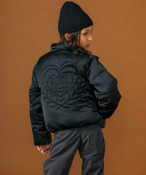 nexchic / ネクシック ダウンジャケット・ベスト | ハートロゴタフタダウン(110~150cm) | 詳細2