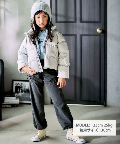 nexchic / ネクシック ダウンジャケット・ベスト | ハートロゴタフタダウン(110~150cm) | 詳細7