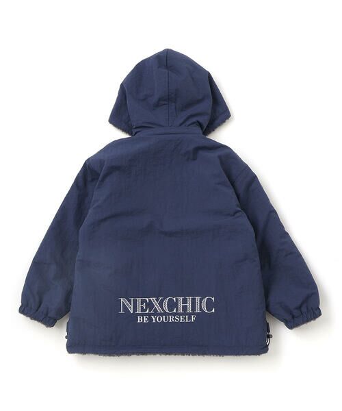 nexchic / ネクシック ダウンジャケット・ベスト | ワンポイントロゴ入りリバーシブルタフタジャケット(110~150cm) | 詳細5