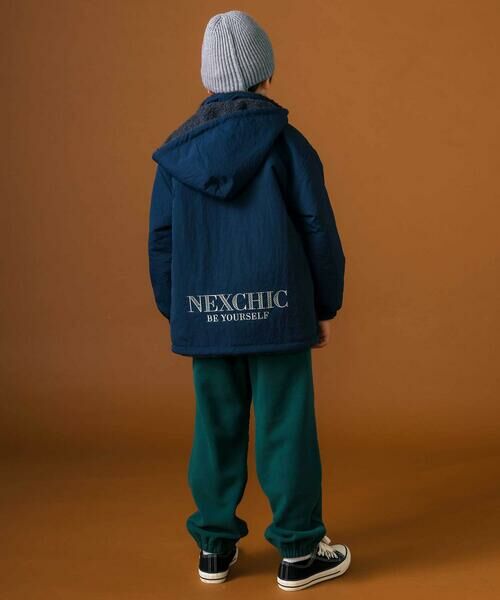 nexchic / ネクシック ダウンジャケット・ベスト | ワンポイントロゴ入りリバーシブルタフタジャケット(110~150cm) | 詳細2