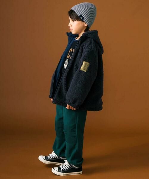 nexchic / ネクシック ダウンジャケット・ベスト | ワンポイントロゴ入りリバーシブルタフタジャケット(110~150cm) | 詳細4