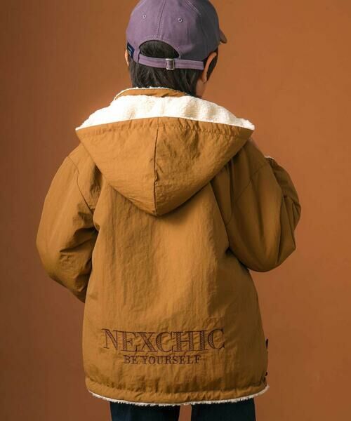 nexchic / ネクシック ダウンジャケット・ベスト | ワンポイントロゴ入りリバーシブルタフタジャケット(110~150cm) | 詳細10