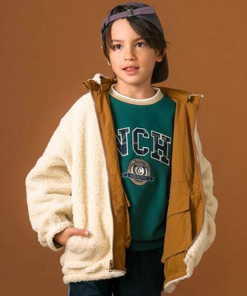 nexchic / ネクシック ダウンジャケット・ベスト | ワンポイントロゴ入りリバーシブルタフタジャケット(110~150cm) | 詳細11