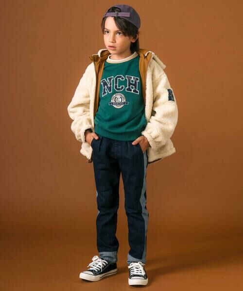 nexchic / ネクシック ダウンジャケット・ベスト | ワンポイントロゴ入りリバーシブルタフタジャケット(110~150cm) | 詳細12