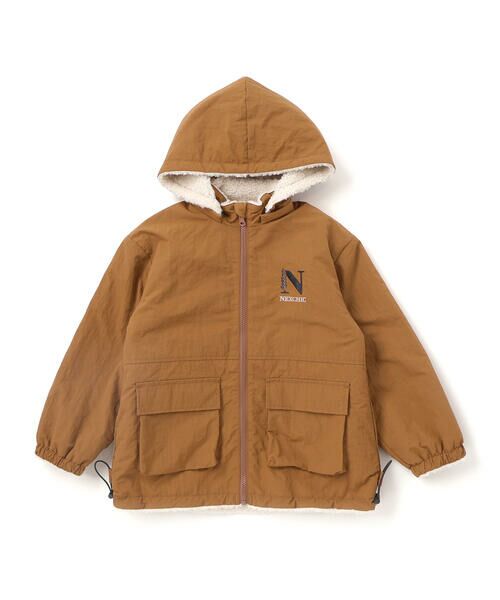 nexchic / ネクシック ダウンジャケット・ベスト | ワンポイントロゴ入りリバーシブルタフタジャケット(110~150cm) | 詳細13