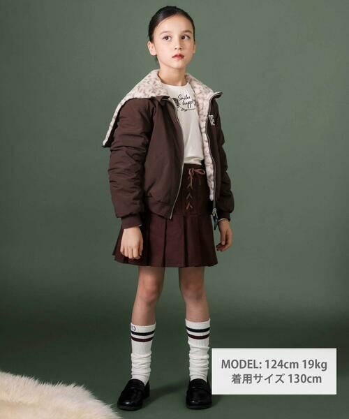 nexchic / ネクシック その他アウター | リバーシブルタフタxファーファスナーフード付きジャケット(110~150cm) | 詳細1