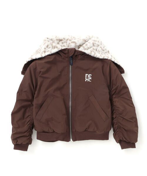 nexchic / ネクシック その他アウター | リバーシブルタフタxファーファスナーフード付きジャケット(110~150cm) | 詳細4