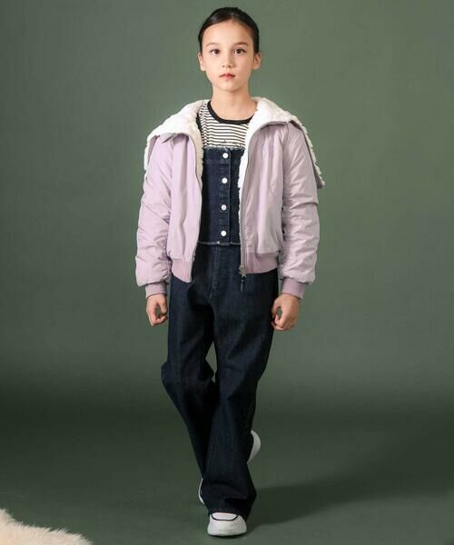 nexchic / ネクシック その他アウター | リバーシブルタフタxファーファスナーフード付きジャケット(110~150cm) | 詳細9