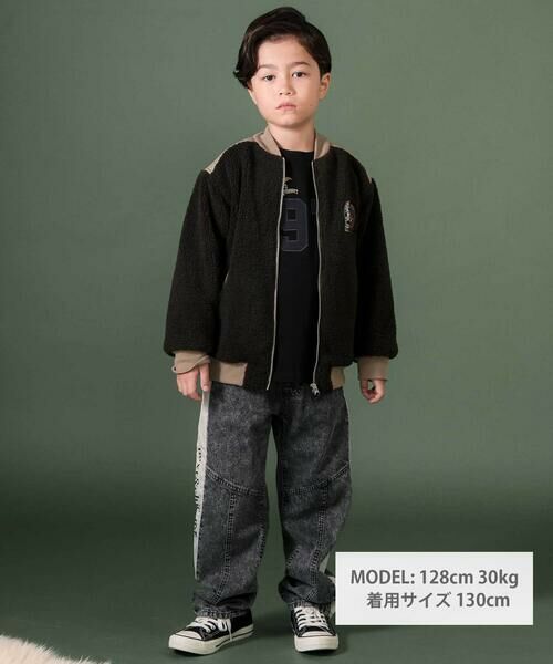 nexchic / ネクシック ブルゾン | ボアxタフタ切り替えMA-1(110~150cm) | 詳細10