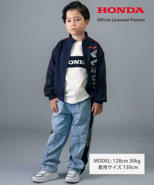 nexchic / ネクシック ブルゾン | 【Hondaｘnexchic】バイカラーポンチトラックジャケット(110~150cm) | 詳細6
