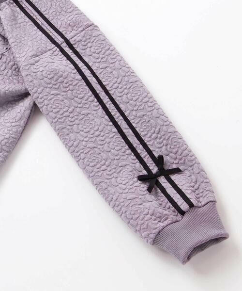 nexchic / ネクシック スウェット | 【お揃い】ハート刺しゅう袖リボンキルトトレーナー(110~150cm) | 詳細12