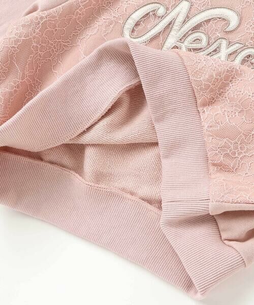 nexchic / ネクシック スウェット | サテンパッチレース裏毛トレーナー(110~150cm) | 詳細9