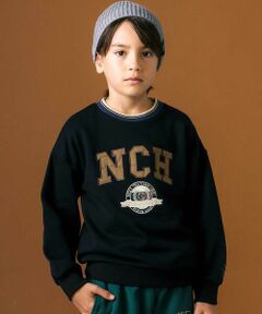 nexchic / ネクシック スウェット | 素材色々ロゴパッチ裏毛トレーナー(110~150cm)