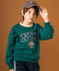 nexchic / ネクシック スウェット | 素材色々ロゴパッチ裏毛トレーナー(110~150cm)