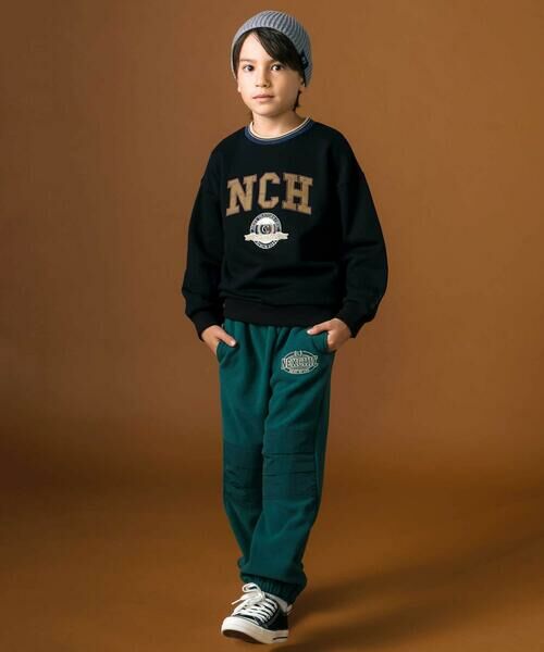nexchic / ネクシック スウェット | 素材色々ロゴパッチ裏毛トレーナー(110~150cm) | 詳細2