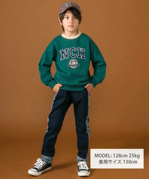 nexchic / ネクシック スウェット | 素材色々ロゴパッチ裏毛トレーナー(110~150cm) | 詳細5