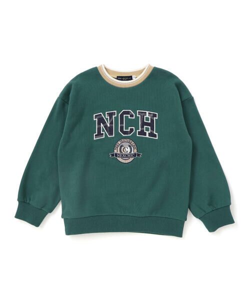 nexchic / ネクシック スウェット | 素材色々ロゴパッチ裏毛トレーナー(110~150cm) | 詳細7