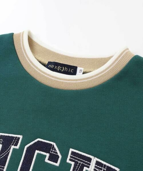 nexchic / ネクシック スウェット | 素材色々ロゴパッチ裏毛トレーナー(110~150cm) | 詳細9