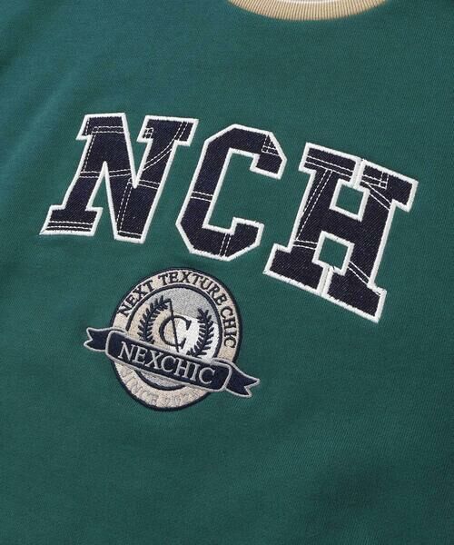nexchic / ネクシック スウェット | 素材色々ロゴパッチ裏毛トレーナー(110~150cm) | 詳細10