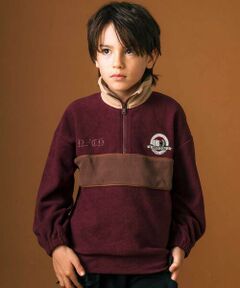 nexchic / ネクシック スウェット | ロゴ刺しゅう切り替えスキッパートレーナー(110~150cm)