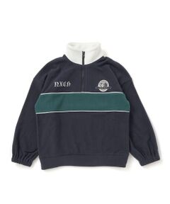 nexchic / ネクシック スウェット | ロゴ刺しゅう切り替えスキッパートレーナー(110~150cm)