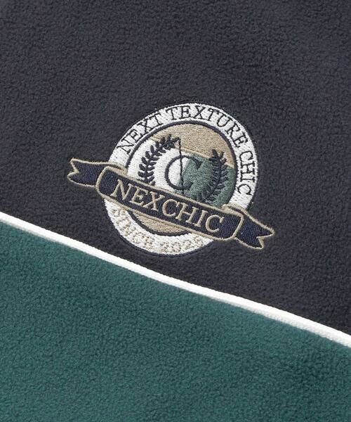 nexchic / ネクシック スウェット | ロゴ刺しゅう切り替えスキッパートレーナー(110~150cm) | 詳細10