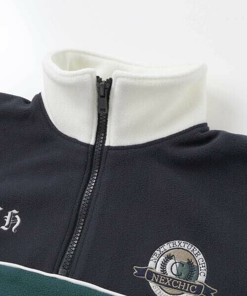 nexchic / ネクシック スウェット | ロゴ刺しゅう切り替えスキッパートレーナー(110~150cm) | 詳細8