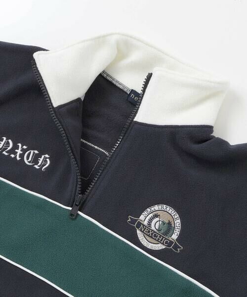 nexchic / ネクシック スウェット | ロゴ刺しゅう切り替えスキッパートレーナー(110~150cm) | 詳細9