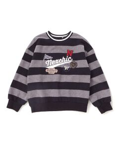 nexchic / ネクシック スウェット | フェルトパッチ刺しゅう入り裏毛トレーナー(110~150cm)