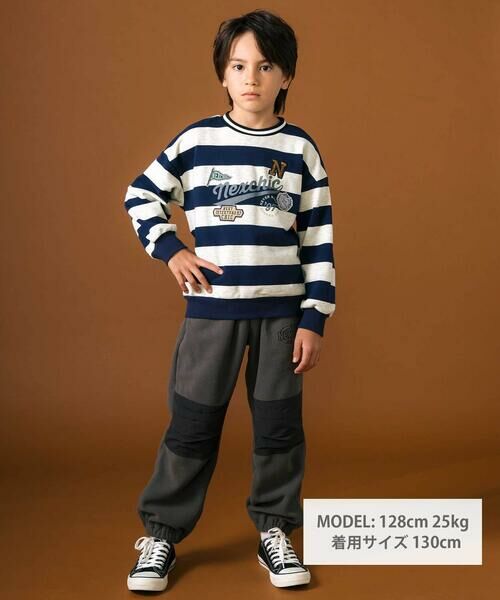 nexchic / ネクシック スウェット | フェルトパッチ刺しゅう入り裏毛トレーナー(110~150cm) | 詳細2