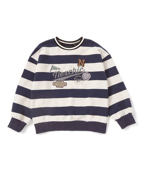 nexchic / ネクシック スウェット | フェルトパッチ刺しゅう入り裏毛トレーナー(110~150cm) | 詳細5