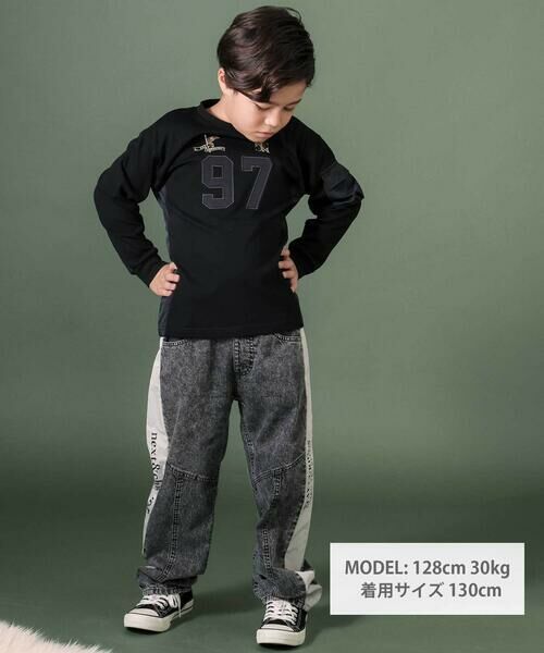 nexchic / ネクシック デニムパンツ | バルーンレッグ切り替えデニムパンツ(110~150cm) | 詳細1