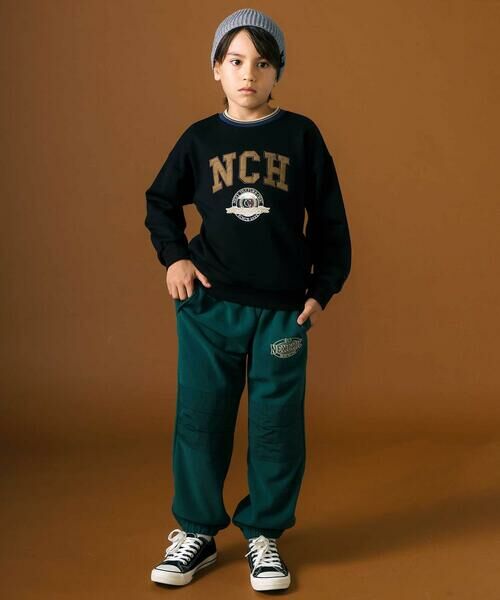 nexchic / ネクシック その他パンツ | フリースxタフタ異素材切り替えパンツ(110~150cm) | 詳細1