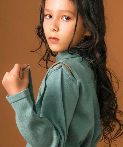 nexchic / ネクシック ニット・セーター | 肩開きハートロゴ入りジャガードニット(110~150cm) | 詳細4