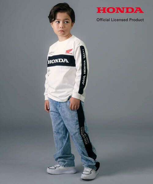 nexchic / ネクシック Tシャツ | 【Hondaｘnexchic】ロゴプリント天竺長袖Tシャツ(110~150cm) | 詳細2