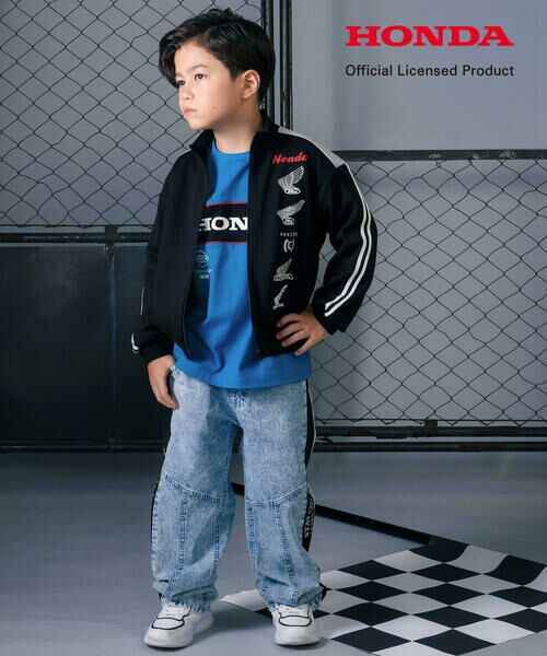 nexchic / ネクシック Tシャツ | 【Hondaｘnexchic】ロゴプリント天竺長袖Tシャツ(110~150cm) | 詳細12