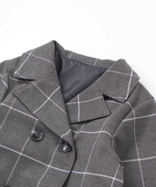 nexchic / ネクシック ミニ丈・ひざ丈ワンピース | ファー付きツイル＆チェックコートワンピース(110~150cm) | 詳細12