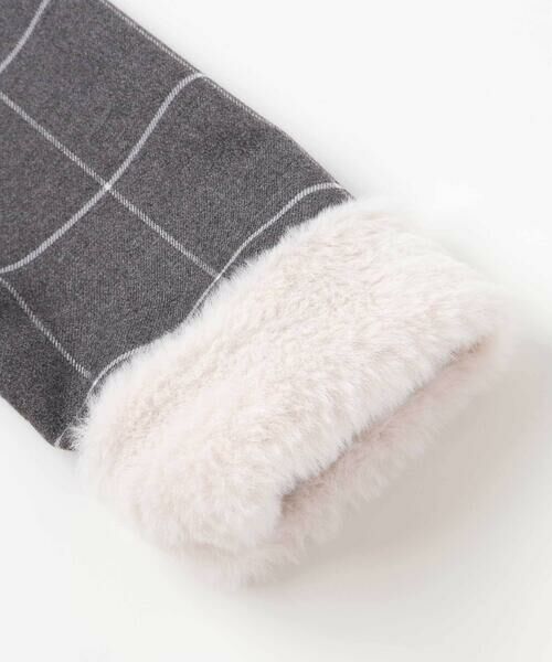 nexchic / ネクシック ミニ丈・ひざ丈ワンピース | ファー付きツイル＆チェックコートワンピース(110~150cm) | 詳細13