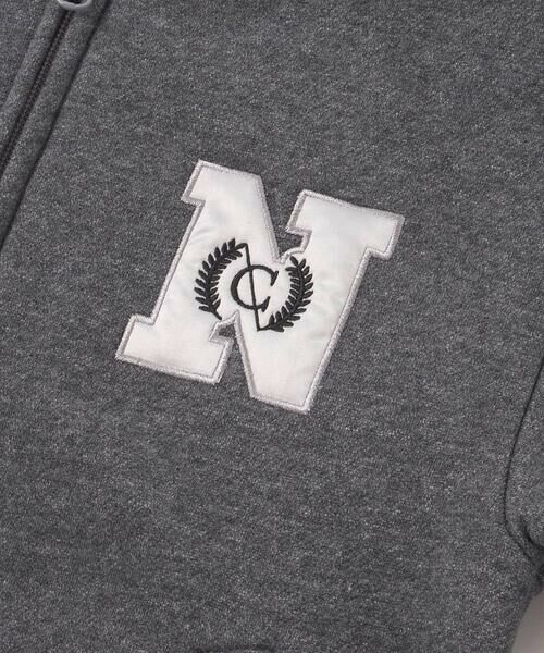 nexchic / ネクシック ノーカラージャケット | ロゴバッチ裏ジャギー裏毛スタジャン(110~150cm) | 詳細12