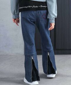 nexchic / ネクシック チノ・ワークパンツ | ツイル＆デニムジッパー付きパンツ(110~150cm)