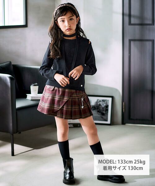 nexchic / ネクシック その他パンツ | レイヤードプリーツスカパン(110~150cm) | 詳細7