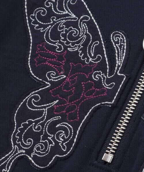 nexchic / ネクシック ミニ丈・ひざ丈ワンピース | バタフライパッチフード付き裏毛ワンピース(110~150cm) | 詳細10