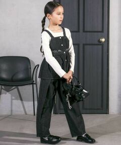nexchic / ネクシック その他トップス | デニムビスチェ＋タック入り太パンツセットアップ(110~150cm)